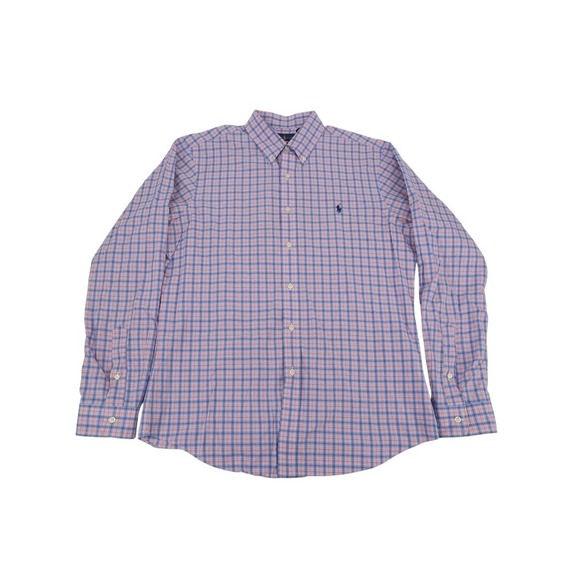 Ralph Lauren Other - Ralph Lauren Button Down Shirt Mens Large Slim Fit Pink Blue Plaid Long Sleeve